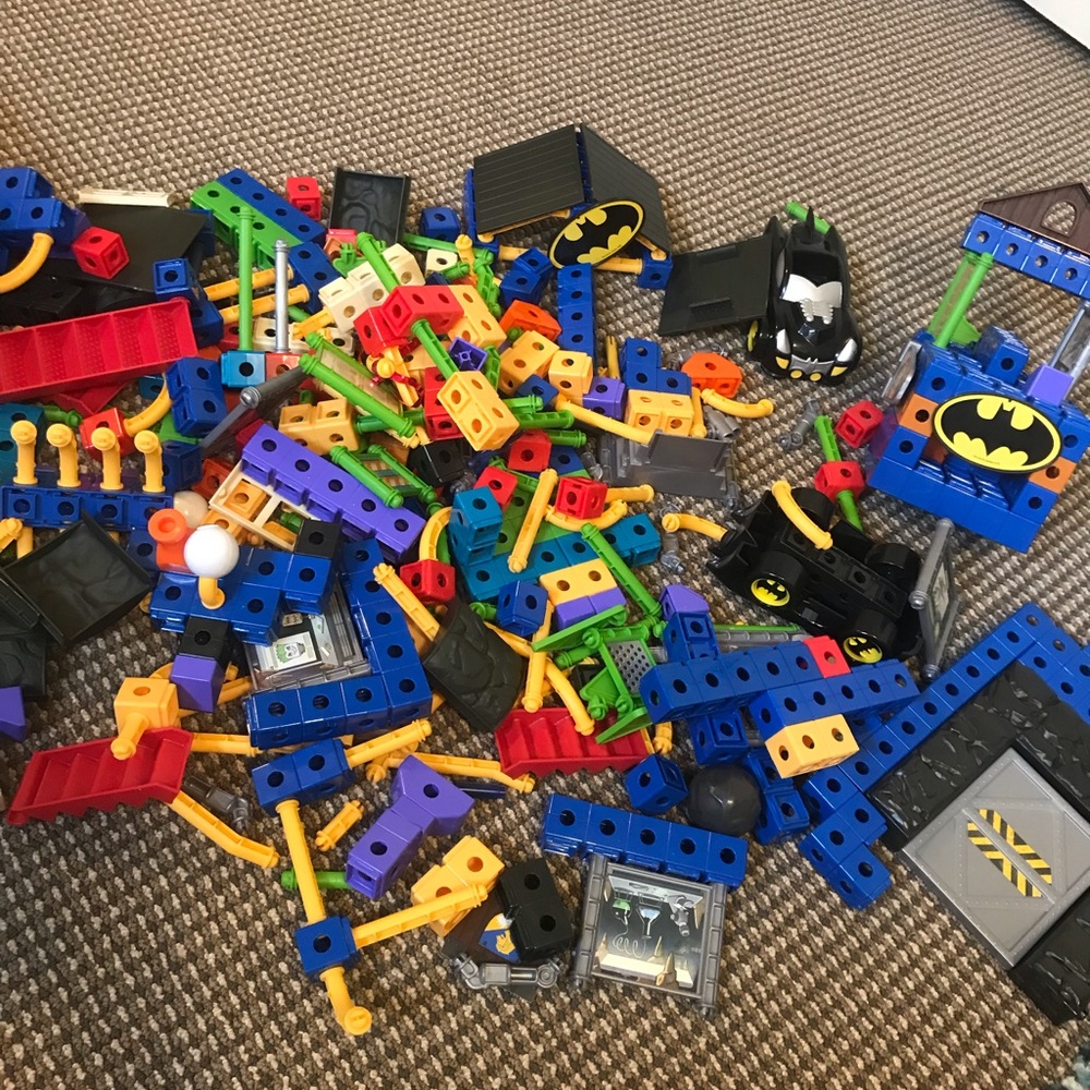 Huge pile of Fisher Price Trio building blocks